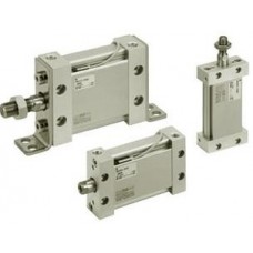 SMC Linear Compact Cylinders MU M(D)U-Z Plate Cylinder, Double Acting, Single Rod w/Auto Switch Mounting Groove